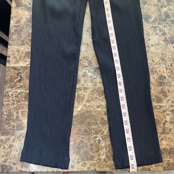 Jaclyn Smith Black Cropped Palazzo Pants Texture Pull On Stretch S - Picture 4 of 7